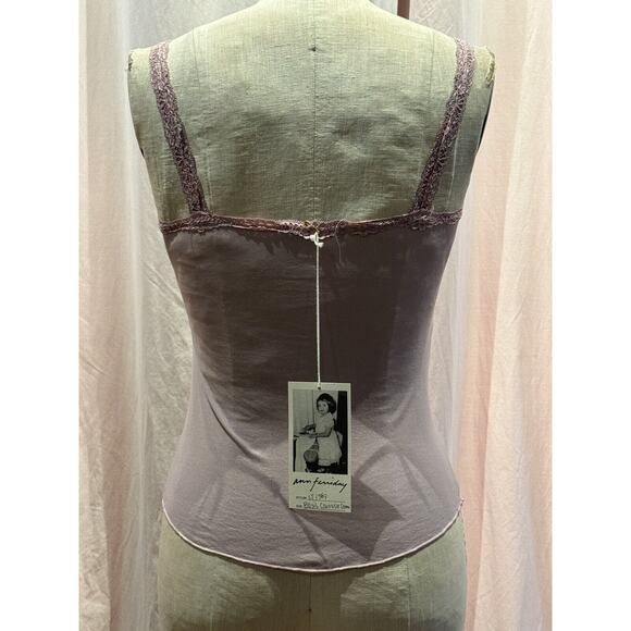 Vintage Ann Ferriday Seamed Cup Lace Trimmed Cami M W/ Tags - Picture 3 of 4